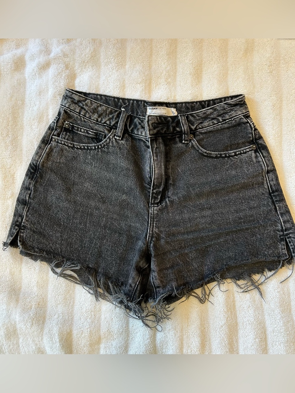 Garage - Black Denim “Short Vintage/Vintage Cut-Off” Shorts